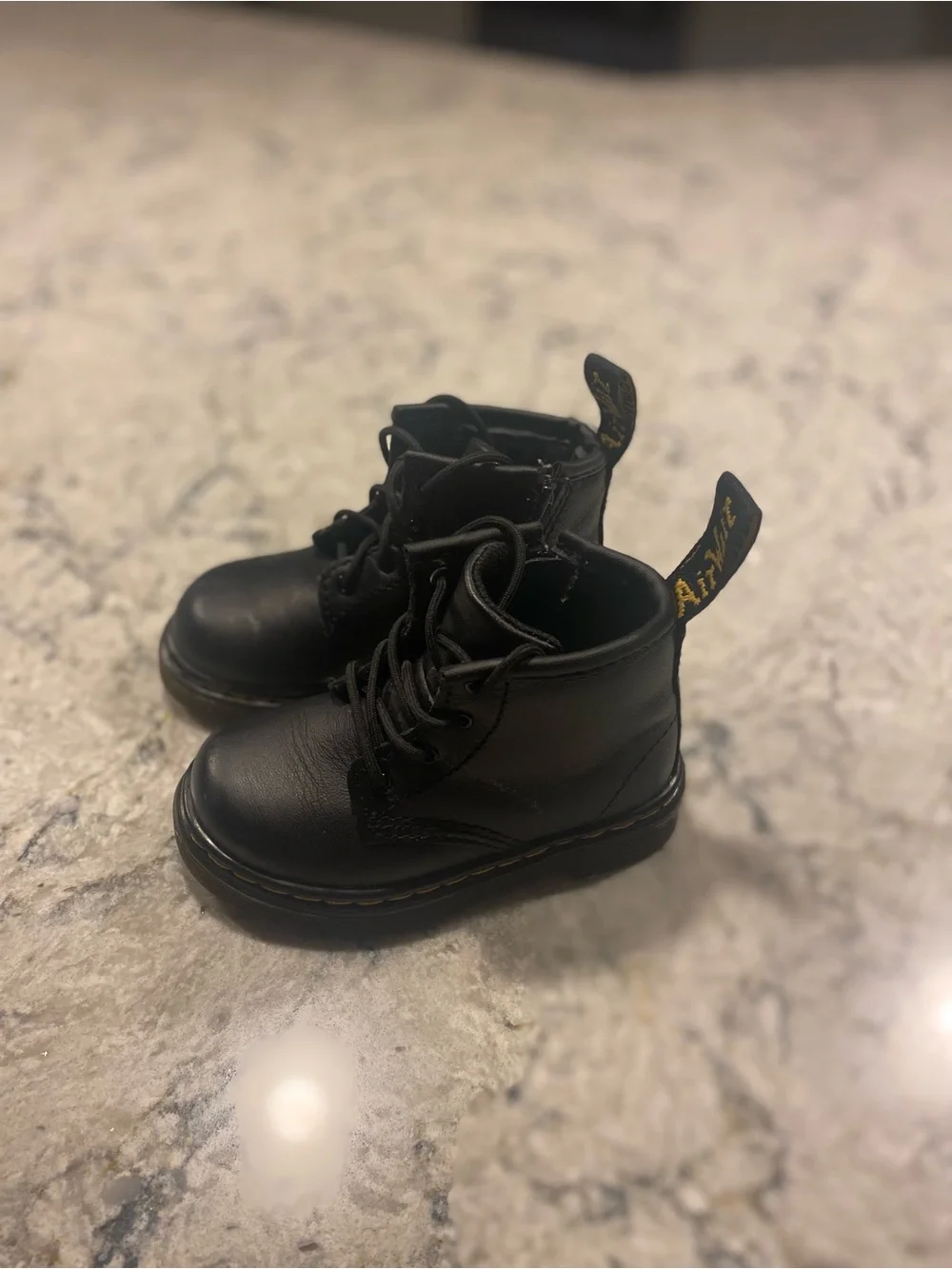 Dr. Martens 1460 Toddler Size 6 Black Leather Lace Up Side Zip Ankle Boots